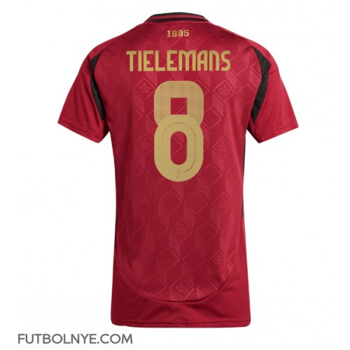 Camiseta Bélgica Youri Tielemans #8 Primera Equipación para mujer Eurocopa 2024 manga corta